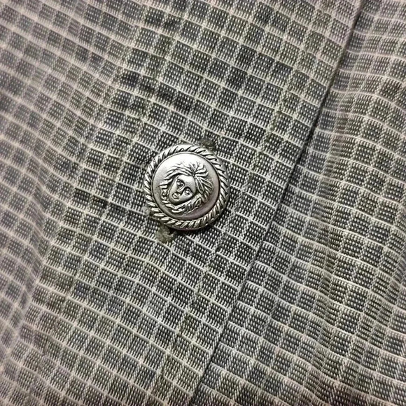 Versace Jeans Couture plaid button down long sleeve shirt - Picture 3 of 5